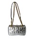 Mini GG Marmont 2.0 Pearl Logo Bag, back view